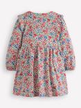 Mini Boden Kids' Cotton Long Sleeved Dress, Rose Pink Flowerbed
