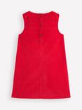 Mini Boden Corduroy Saffy Sleeveless Cord Pinafore Dress, Poppy Red