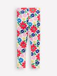 Mini Boden Kids' Cotton Printed Leggings, Multi Pop Flower