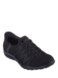Skechers Hands Free Slip-ins Relaxed Fit Breathe Easy Roll With Me Wide Fit Trainers, Black
