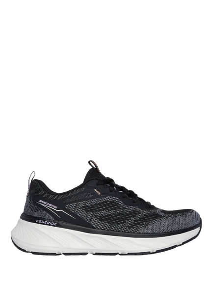 Skechers Edgeride Power Flow Trainers, Black/Lavender, Black/Lavender