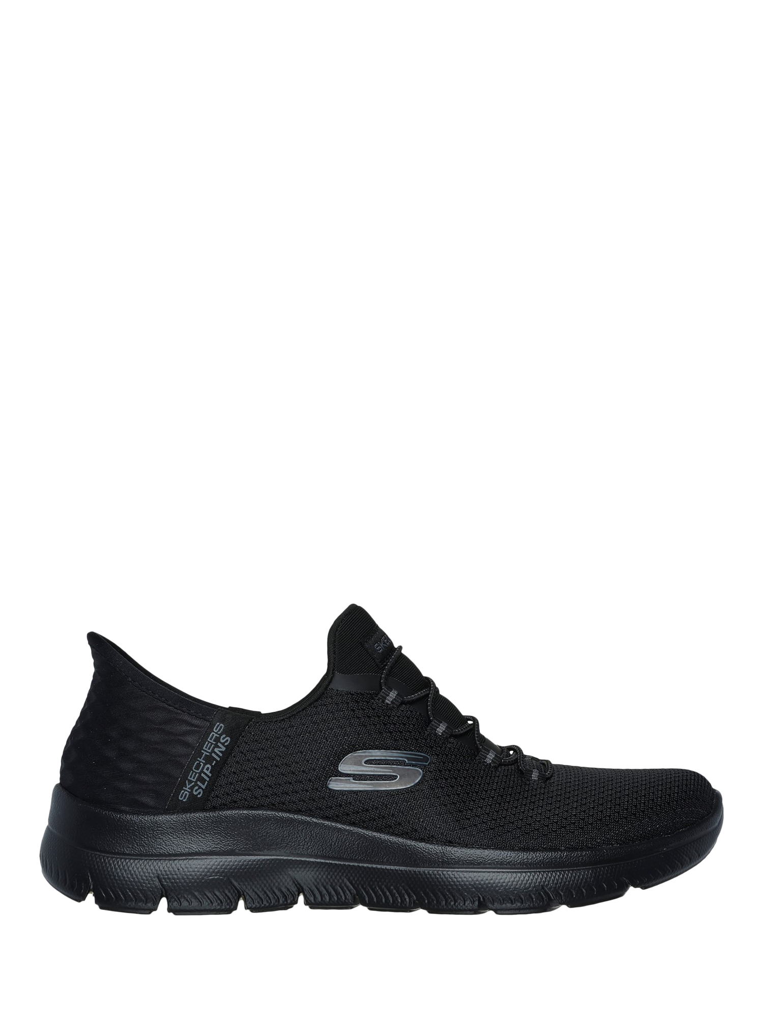 Product image 1 of 11, which shows Skechers Summits Diamond Dream Slip On Trainers, Black, 3