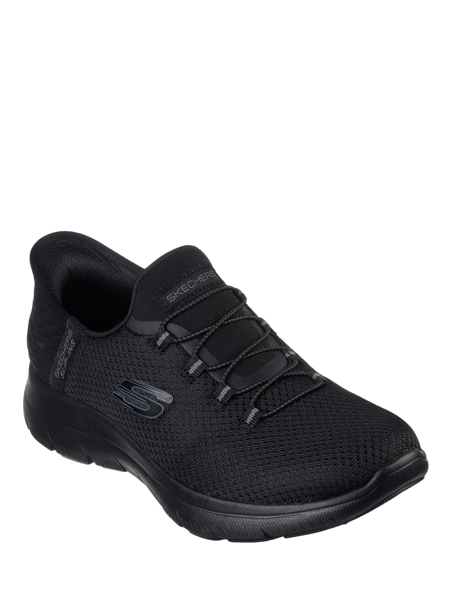 Product image 2 of 11, which shows Skechers Summits Diamond Dream Slip On Trainers, Black, 3