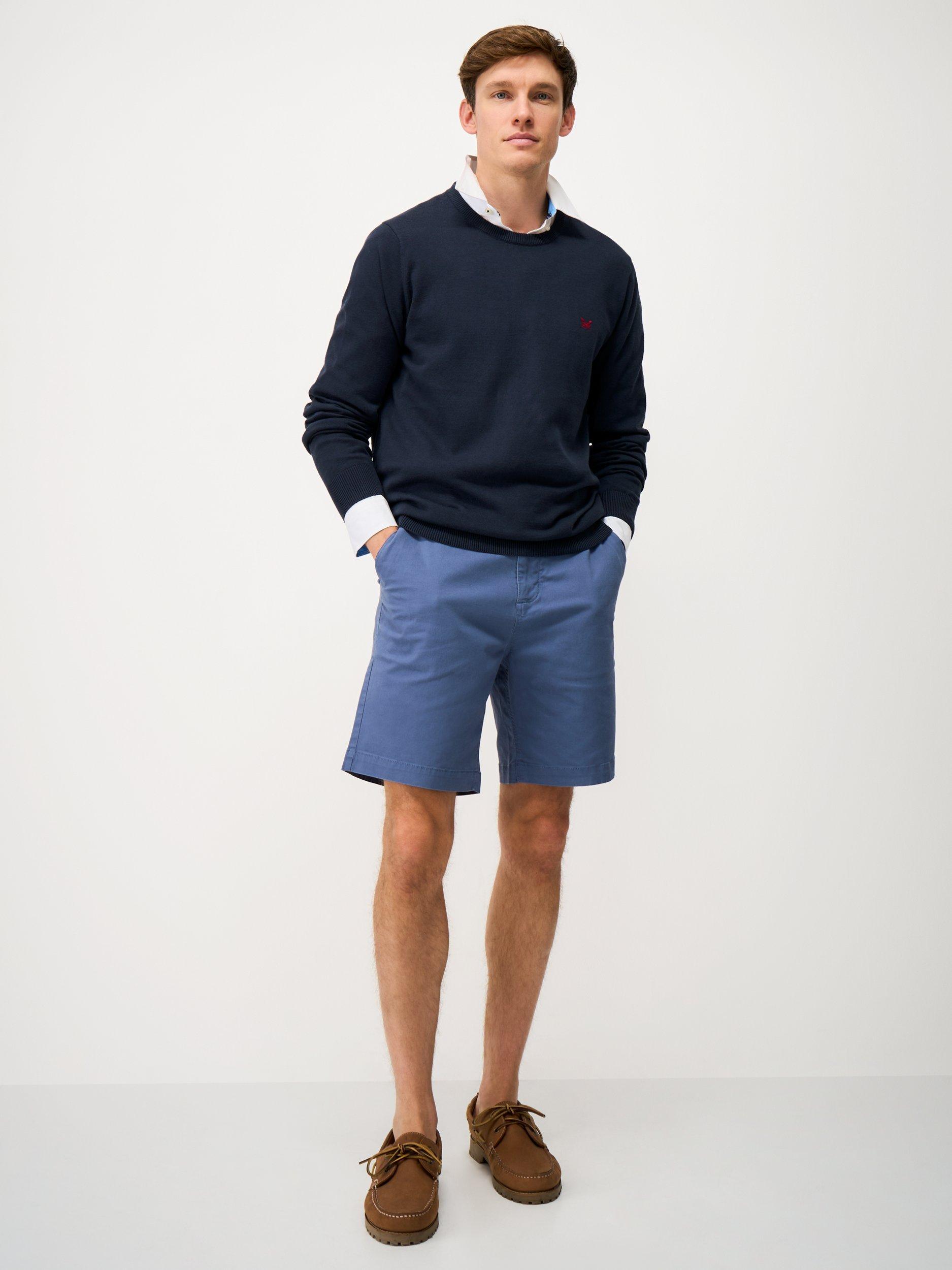 Product image 3 of 5, which shows Crew Clothing Cotton Crew Neck Jumper, Dark Blue, L