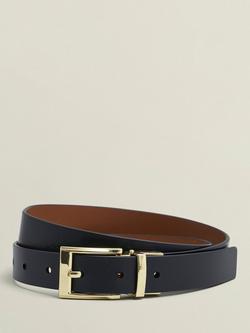 Hobbs Pauline Double Sided Leather Belt, Black/Tan, Black/Tan