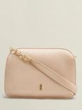 Hobbs Milan Satin Clutch Bag, Warm Taupe
