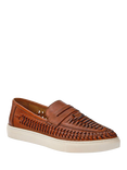 Jones Bootmaker Scottie Leather Trainers, Tan, Tan