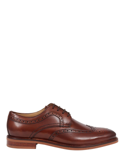 Jones Bootmaker Longwood Leather Brogues, Chestnut