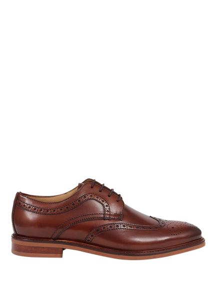 Jones Bootmaker Longwood Leather Brogues, Chestnut