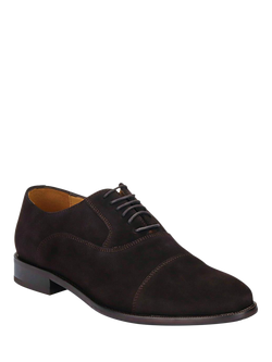 Jones Bootmaker Matthew Suede Oxford Shoes, Brown - view 2, Brown