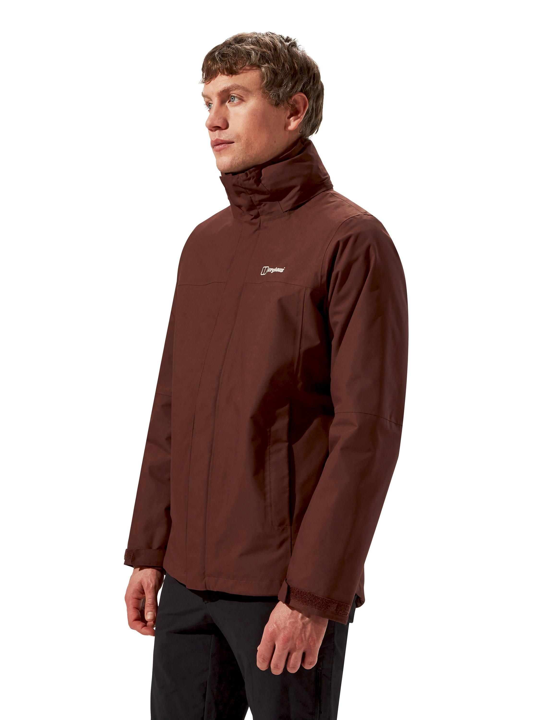 Product image 8 of 11, which shows Berghaus Hydroshell RG Alpha 2.0 3-in-1 Hooded Jacket, Cedar Brown, XL
