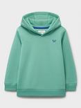 Crew Clothing Kids' Cotton Blend Hoodie, Turquoise Blue