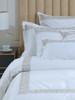 Muir Fion Egyptian Cotton 500 Thread Count Duvet Cover Set - view 2, Taupe