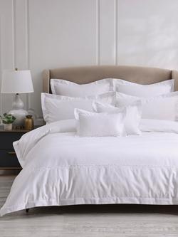 Muir Ares Egyptian Cotton 500 Thread Count Duvet Cover Set, White
