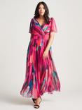 Scarlett & Jo Isabelle Abstract Float Sleeve Maxi Dress