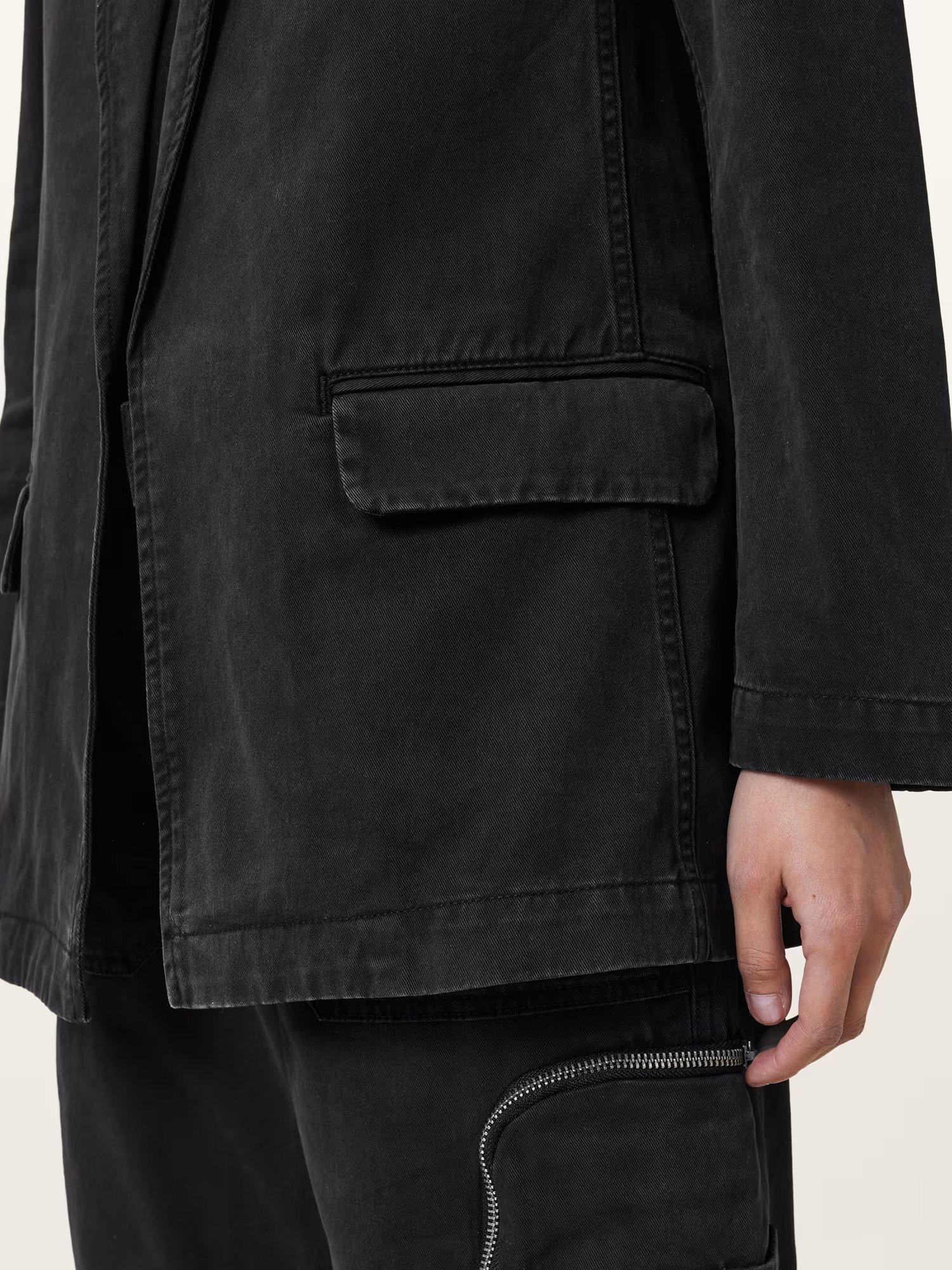 Product image 6 of 7, which shows AllSaints Aleida Denim Blazer, Washed Black, 12