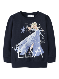 NAME IT Kids' Frozen Sweatshirt, Navy Blazer, Navy Blazer