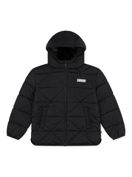Levi's Kids' Hooded Puffer Jacket, Black, Black