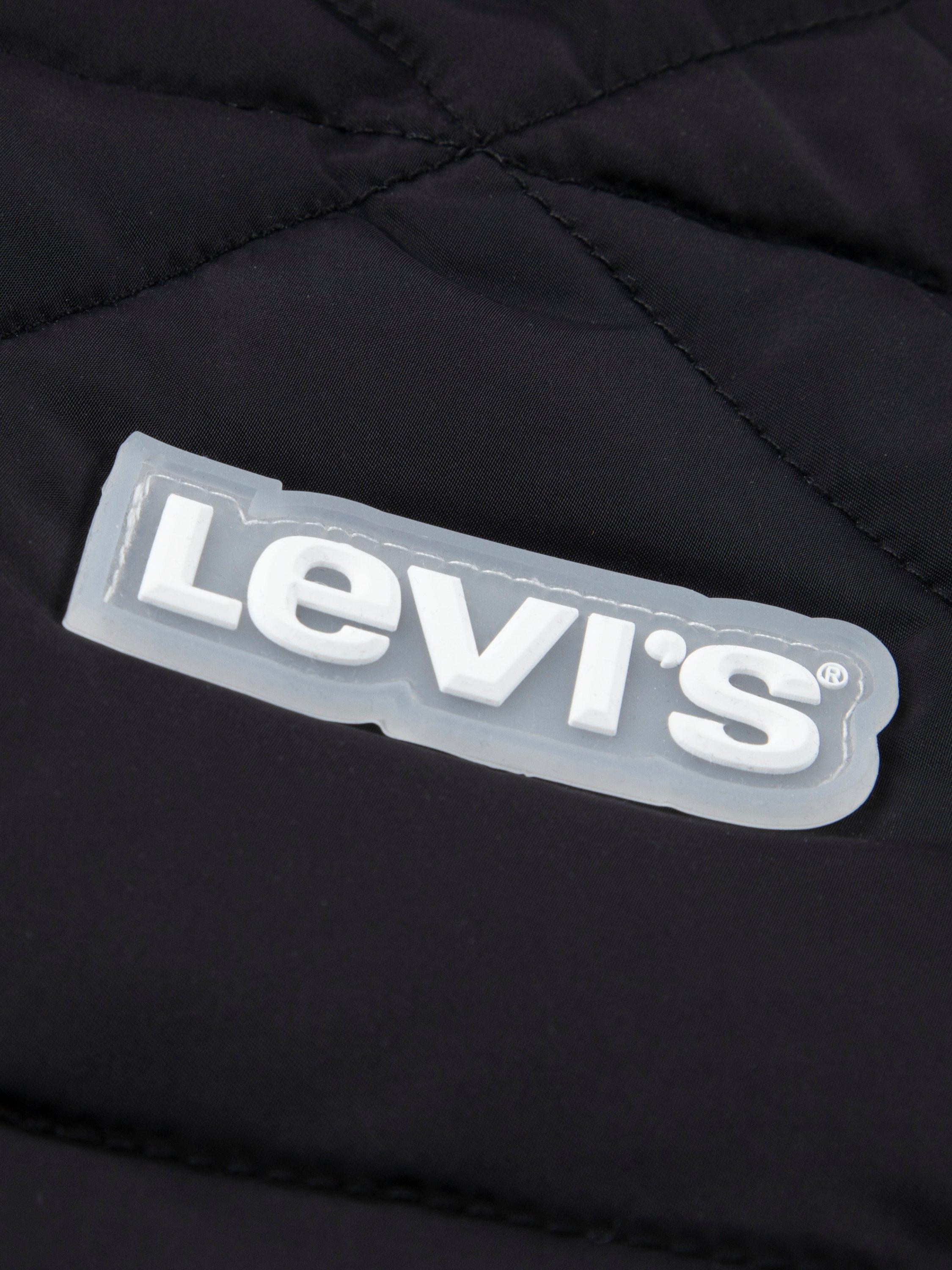 Product image 4 of 4, which shows Levi's Kids' Hooded Puffer Jacket, Black, 10 years
