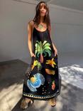 Never Fully Dressed Low Back Rio Print Pocketed Maxi Dress