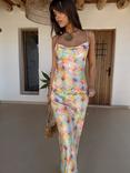 Never Fully Dressed Patti Square Neck Sun Print Midi Dress