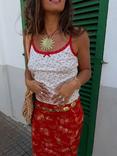 Never Fully Dressed Cotton Floral Spaghetti Strap Top, White
