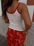 Never Fully Dressed Cotton Floral Spaghetti Strap Top, White