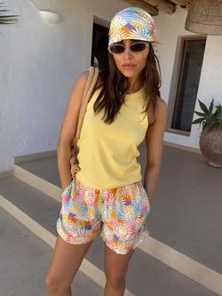 Never Fully Dressed Elissa Sun Checkered Chino Shorts, Multi
