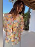 Never Fully Dressed Check Sun Geanie Shirt, Multi