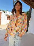 Never Fully Dressed Check Sun Geanie Shirt, Multi