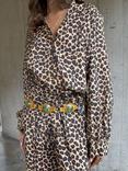Never Fully Dressed Miley Leopard Print Shirt, Beige