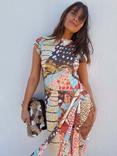 Never Fully Dressed Lucy Animal Shell Print Tie Waist Dress