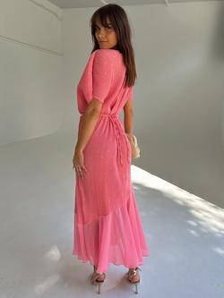 Never Fully Dressed Fifi Tiered A-Line Midi Dress - view 2, Pink