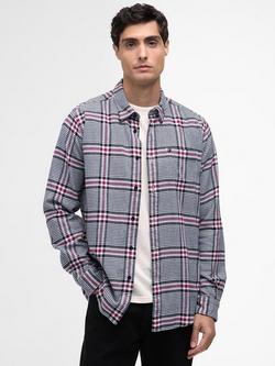 Barbour International Owain Cotton Regular Fit Prince of Wales Check Shirt, Black, Black