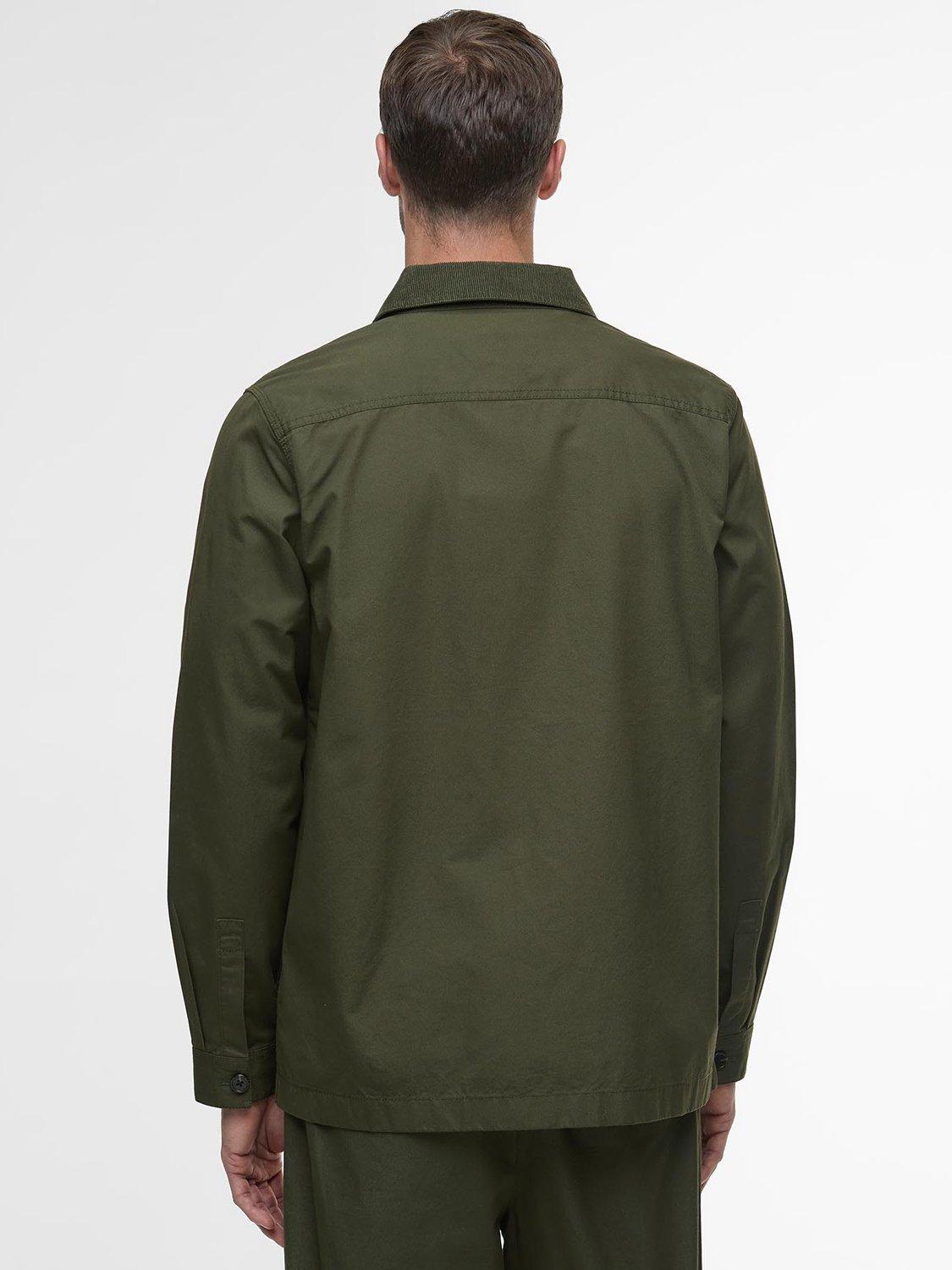 Product image 2 of 6, which shows Barbour Cole Cotton Polplin Overshirt, Olive, S