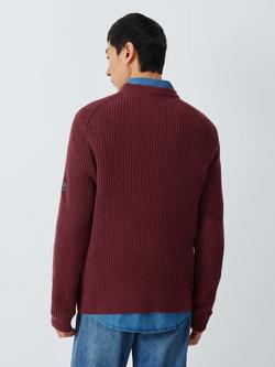 Barbour International Chester Wool with Cotton Crew Neck Jumper - view 2, Antique Red