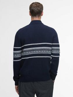 Barbour Kepwick Wool Half-Zip Jumper, Navy - view 2, Navy