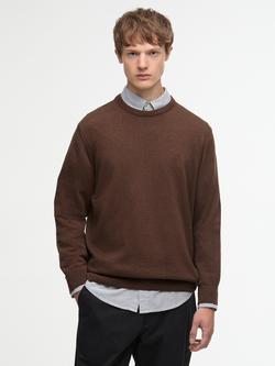 Barbour Pima Cotton Crew Neck Jumper, Umber, Umber