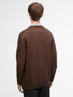 Barbour Pima Cotton Crew Neck Jumper, Umber - view 2, Umber