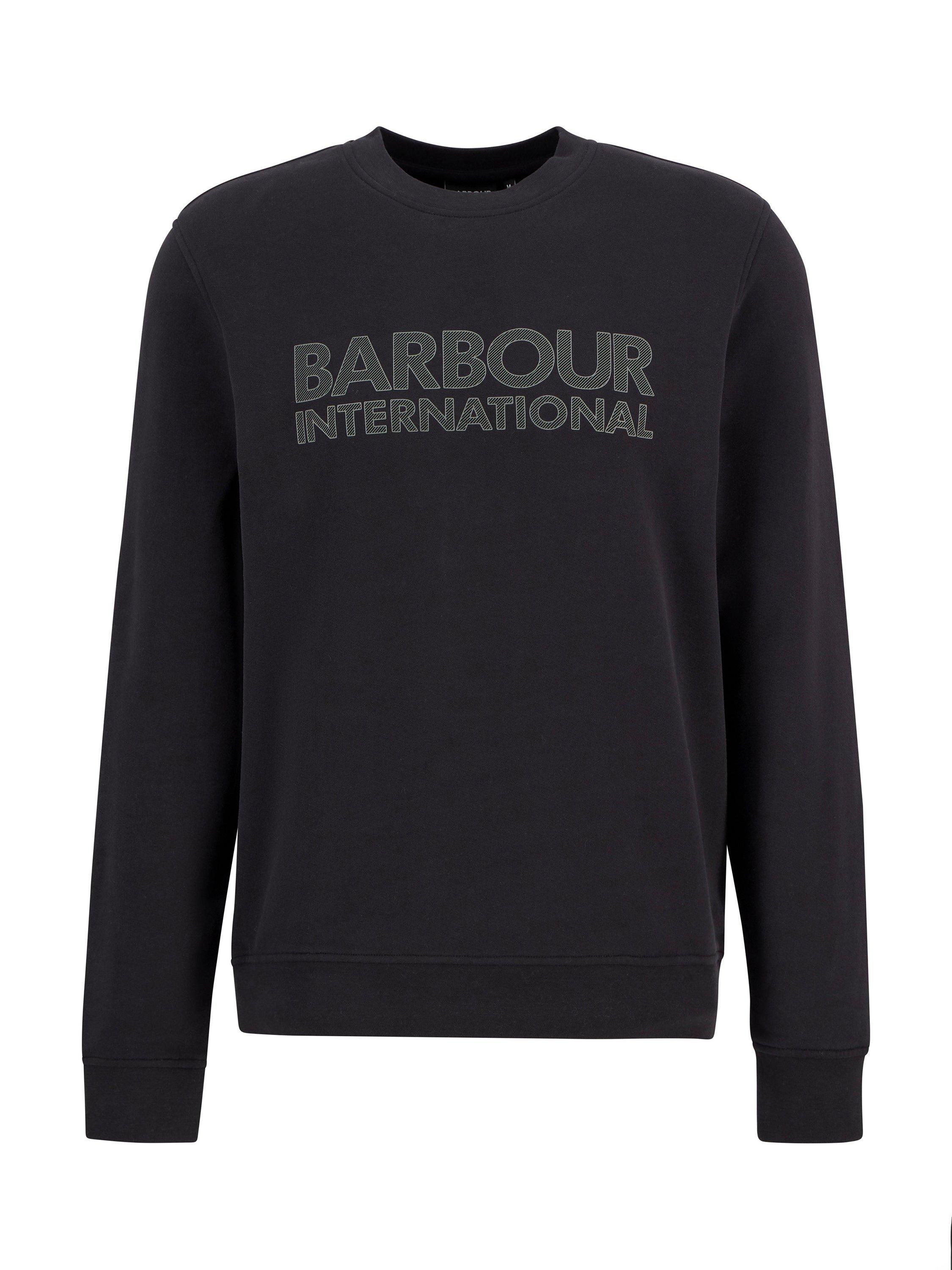 Product image 5 of 5, which shows Barbour International Essential Cotton Graphic Sweatshirt, Black, S