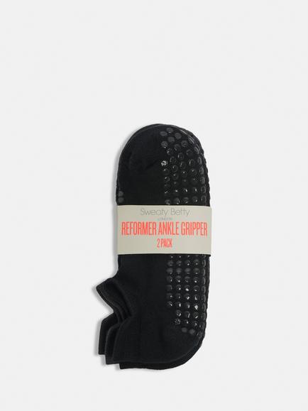 Sweaty Betty Reformer Gripper Trainer Socks, Pack of 2, Black/Grey - view 2, Black/Grey