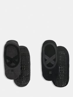 Sweaty Betty Ballet Gripper Socks, Pack of 2, Black/Grey