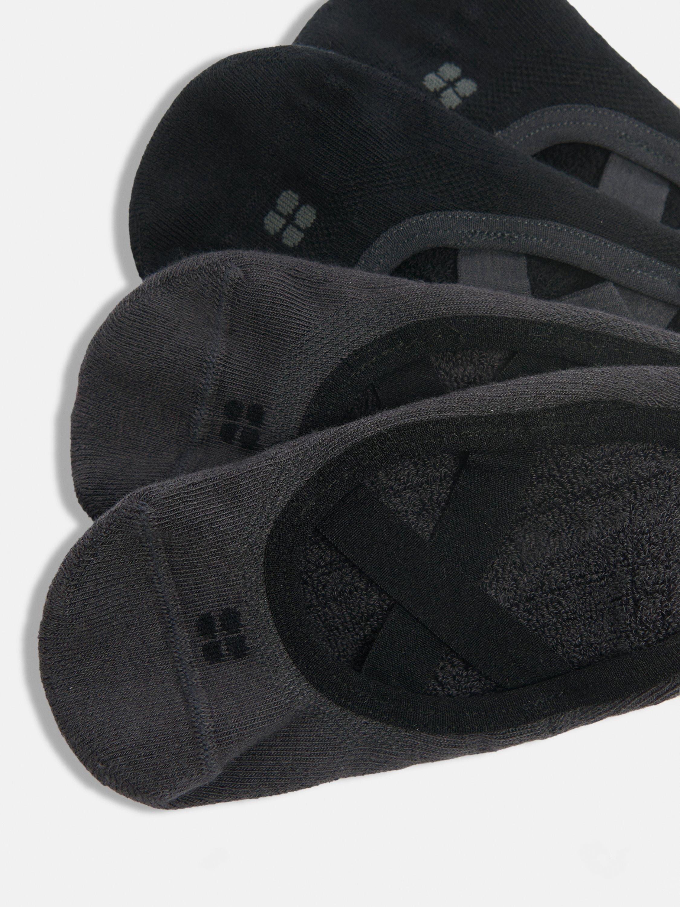 Product image 3 of 3, which shows Sweaty Betty Ballet Gripper Socks, Pack of 2, Black/Grey, 2-5