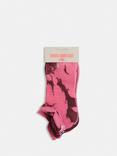 Sweaty Betty Workout Trainer Socks, Pack of 3, Garnet Red Ombre