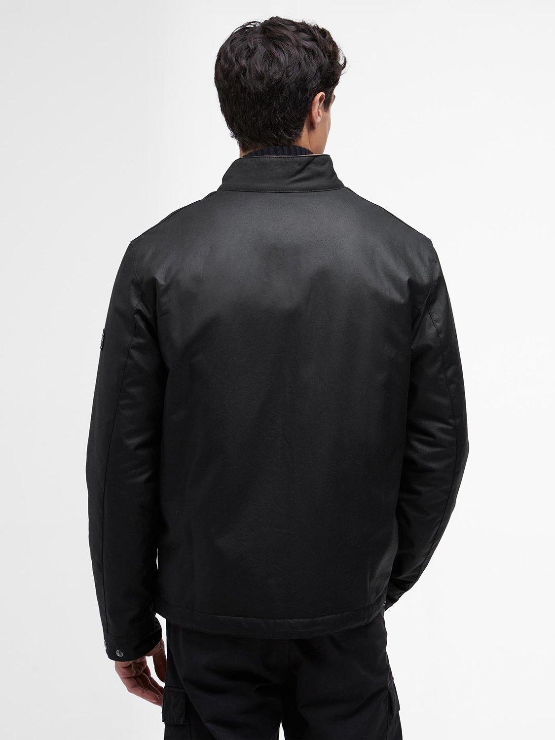 Product image 2 of 6, which shows Barbour International Chard Waxed Cotton Jacket, Black, S