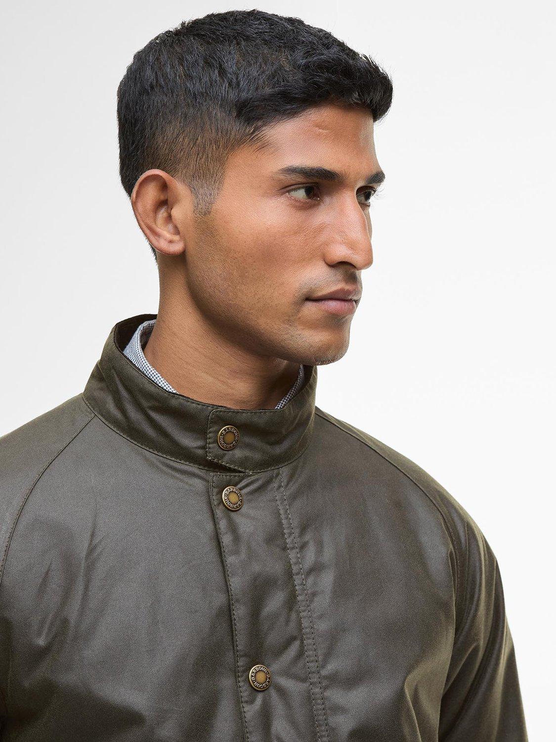 Product image 3 of 7, which shows Barbour Cordhill Cotton Waxed Jacket, Archive Olive, S