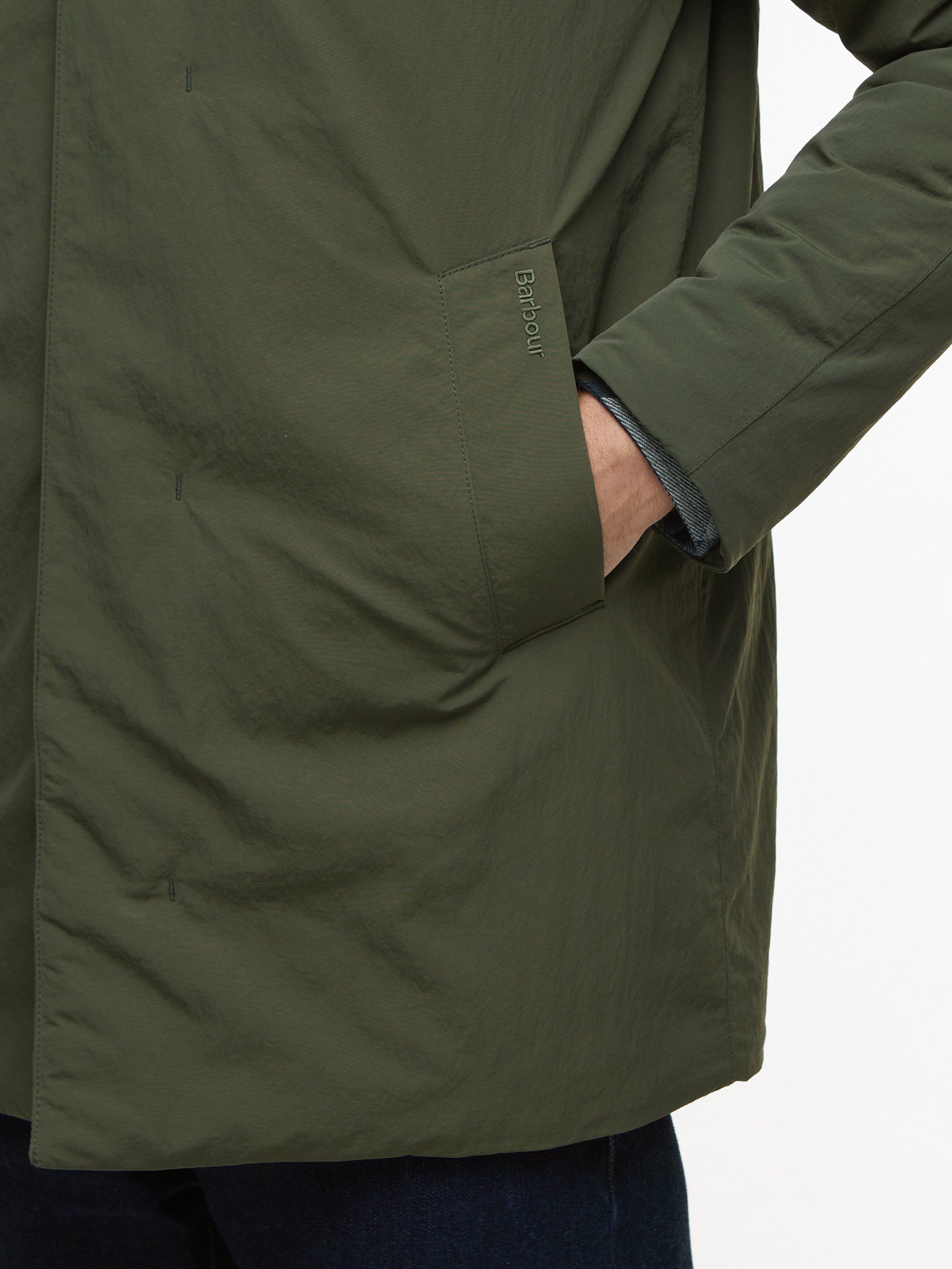 Product image 4 of 7, which shows Barbour Wadded Lorden Showerproof Mac, Olive, S
