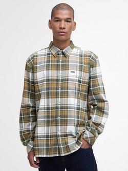 Barbour Malham Cotton Check Relaxed Long-Sleeve Shirt, Bronze, Bronze