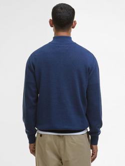 Barbour Cotton Half-Zip Jumper, Inky Marl - view 2, Inky Marl