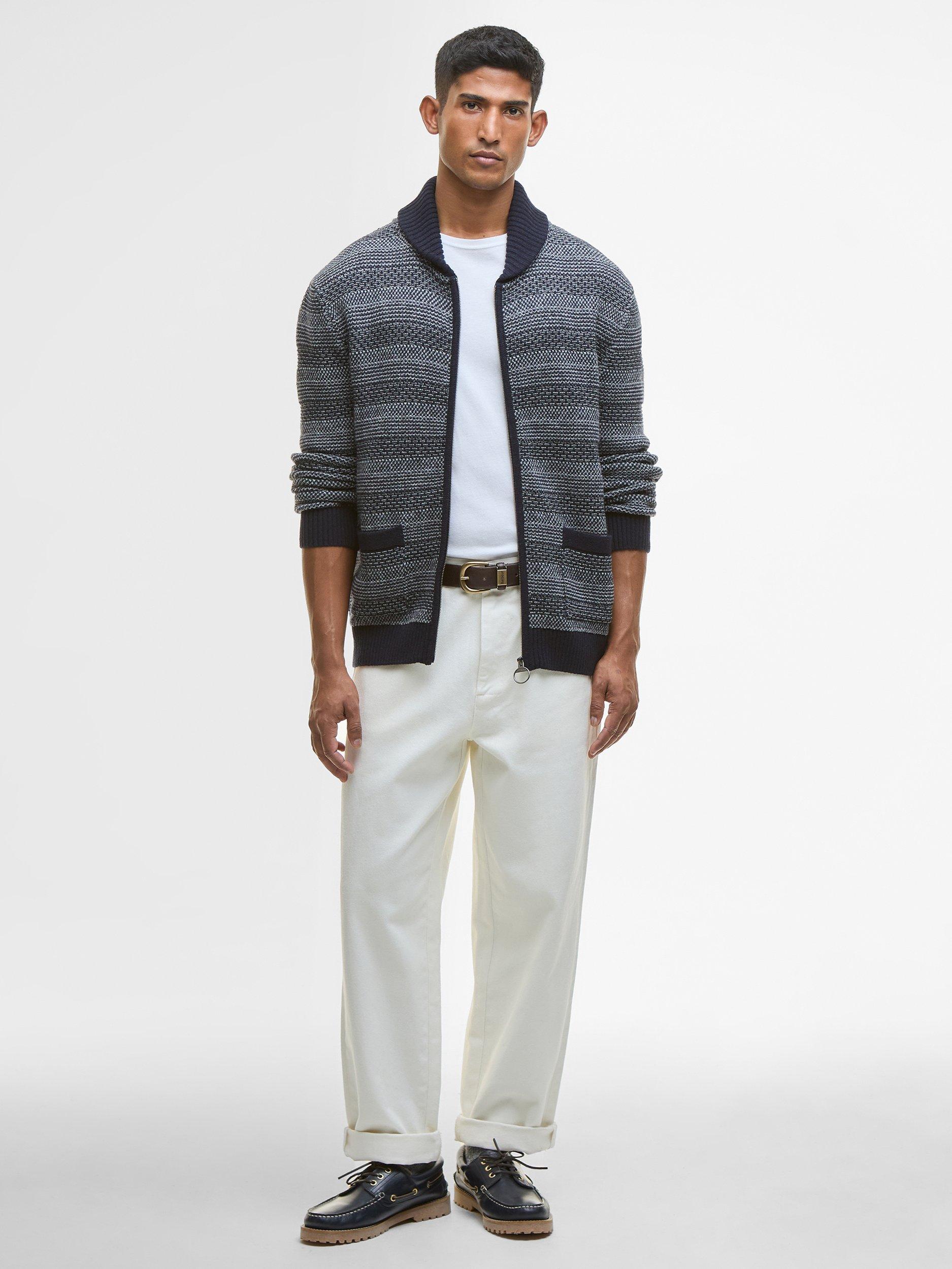 Product image 5 of 6, which shows Barbour Helmsley Wool Knit Cardigan, Navy, S